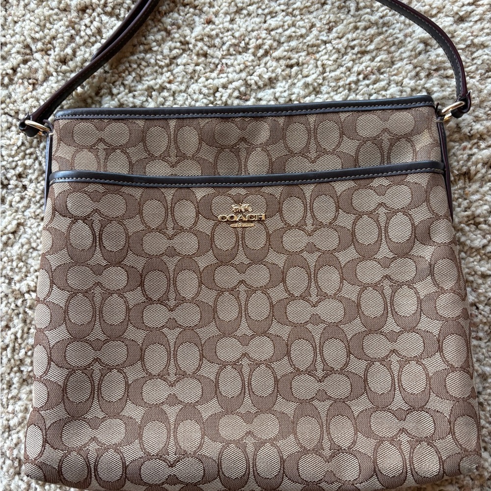 Coach Tan Signature Shoulder Bag